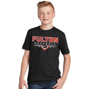 Steamer Softball Youth Premium Short Sleeve Tee-Black