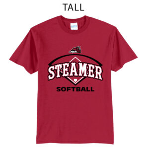 Steamer Softball Tall Short Sleeve Tee-Red