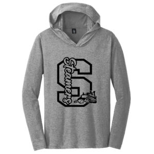 Steamers Unisex/Men Perfect Triblend Long Sleeve Hoodie Tee-Grey Frost