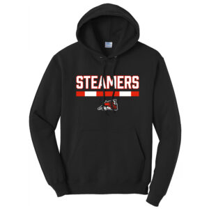 Steamers Unisex Fleece Hooded Sweatshirt-Black