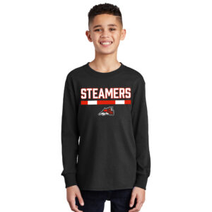 Steamers Youth Unisex Basic Long Sleeve Tee-Black