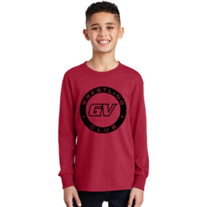 GVWC Youth Cotton Long Sleeve Tee-Red