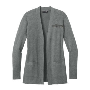 ITP March Port Authority Women’s Easy Care Open-Front Cardigan Sweater-Medium Heather Grey