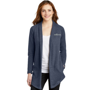 ITP March Port Authority Ladies Interlock Cardigan-Estate Blue