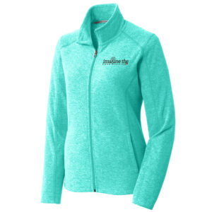ITP March Port Authority Ladies Heather Microfleece Full Zip Jacket-Aqua Heather