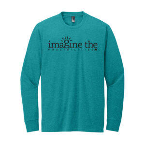 ITP March Unisex District Perfect Blend CVC Long Sleeve Tee-Heathered Teal