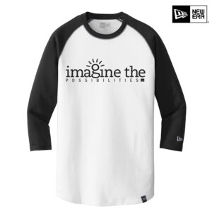 ITP March New Era Men Heritage Blend 3/4-Sleeve Baseball Raglan Tee-Black/White
