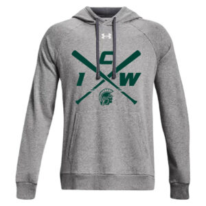 IC West Trojan BB Club Under Armour UA Rival Fleece Hoodie Men-Castle Rock Heather