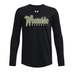 IC West Trojan BB Club Under Armour YOUTH Team Tech Long Sleeve-Black