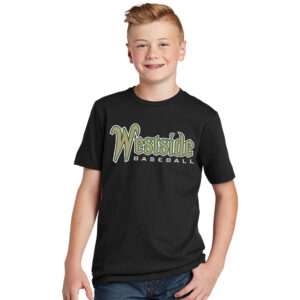 IC West Trojan BB Club Youth Premium Short Sleeve Tee-Black