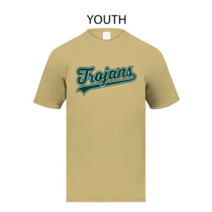 IC West Trojan BB Club Youth Wicking performance T shirt-Vegas Gold