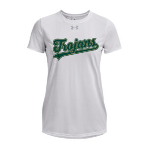 IC West Trojan BB Club Under Armour Women’s Team Tech Short Sleeve-White