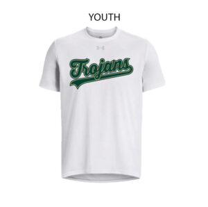 IC West Trojan BB Club Under Armour short sleeve YOUTH Team Tech Tee-White