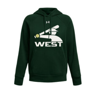 IC West Trojan BB Club Under Armour Women’s UA Rival -soft cotton-blend fleece hoodie-Forest Green