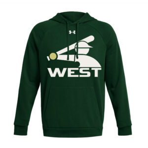 IC West Trojan BB Club Men Under Armour UA Rival Fleece Hoodie-Forest Green