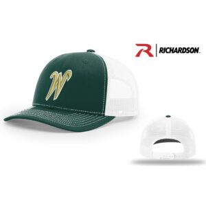 IC West Trojan BB Club Richardson Pro Crown Mesh Back Adjustable back cap Split-Dark Green/White