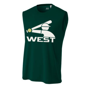 IC West Trojan BB Club A4 Cooling Performance sleeveless Muscle T-Forest