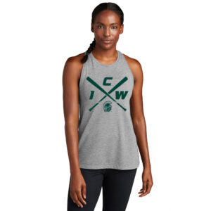 IC West Trojan BB Club Sport-Tek Ladies PosiCharge Tri-Blend Wicking Tank-Light Grey Heather