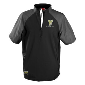 IC West Trojan BB Club Rawlings  Colrsync Short Sleeve Batting Cage Jacket  Men-Black