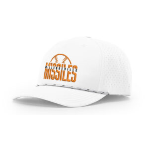 Milledgeville Softball Richardson Laser PERF Performance Rope Cap-White/White Black