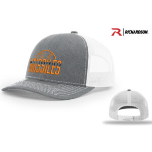 Milledgeville Softball Richardson Pro Crown Mesh Back Adjustable back cap Split-Heathe grey/White