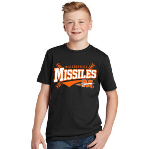 Milledgeville Softball Youth premium Short Sleeve Tee-Black