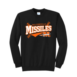 Milledgeville Softball Unisex Fleece Crewneck Sweatshirt-Black