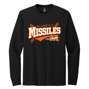 Milledgeville Softball District Perfect Blend CVC Long Sleeve Tee Unisex-Black