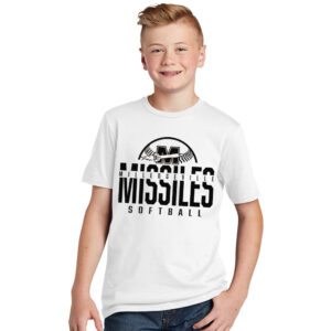 Milledgeville Softball Youth Premium Short Sleeve Tee-White