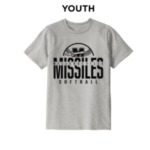 Milledgeville Softball  Youth Premium Short Sleeve Tee-Light Heather Grey