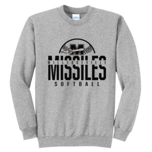 Milledgeville Softball Unisex Fleece Crewneck Sweatshirt-Athletic Heather
