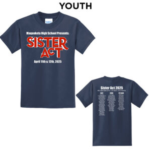 Sister Act Youth Short Sleeve Tee-navy