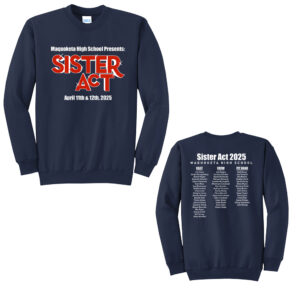 Sister Act Unisex Fleece Crewneck Sweatshirt-Navy