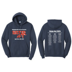 Sister Act Unisex Fleece Hooded Sweatshirt-Navy