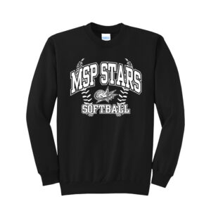 MSP Stars Unisex Fleece Crewneck Sweatshirt-Black
