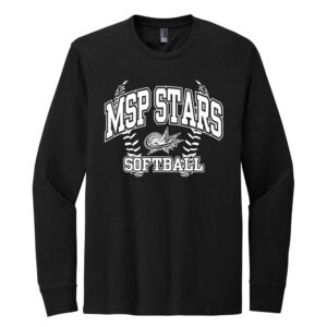 MSP Stars District Perfect Blend CVC Long Sleeve Tee Unisex-Black