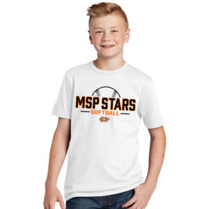 MSP Stars Youth Premium Short Sleeve Tee-White