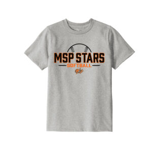 MSP Stars  Youth Premium Short Sleeve Tee-Light Heather Grey