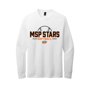 MSP Stars Unisex District Perfect Blend CVC Long Sleeve Tee-White