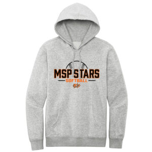 MSP Stars Rah-Rah District Unisex V.I.T. Fleece Hoodie-Light Heather Grey
