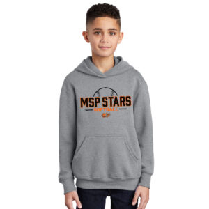 MSP Stars Youth Fleece Hooded Sweatshirt-Athletic Heather