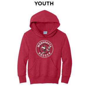 Maq Soccer Youth Fleece Hooded Sweatshirt-Red