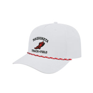 Maq Track Field Athletic Rope Cap-white/red/white/black rope