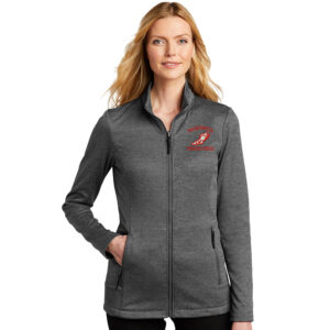 Maq Track Field Port Authority Ladies Collective Striated Fleece Jacket-Steling Grey Heather