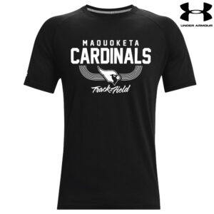 Maq Track Field Men Under Armour Athletics soft cotton blend T-shirt-Black (S, L, XL, 3X)