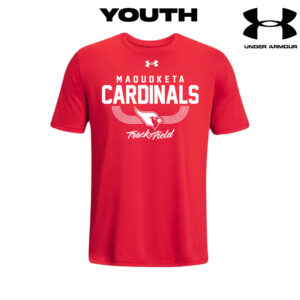 Maq Track Field Under Armour short sleeve YOUTH Team Tech Tee-Red