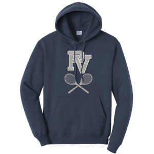 PV Girls Tennis Unisex Classic Core weight Cozy Pullover Hooded Sweatshirt-Navy