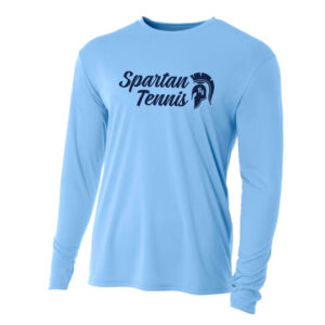 PV Girls Tennis Men Cooling Performance Long Sleeve Tee-Light Blue