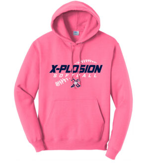 PV Xplosion Unisex Fleece Hooded Sweatshirt-Neon Pink