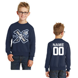 PV Xplosion Youth Fleece Crewneck Sweatshirt-Navy
